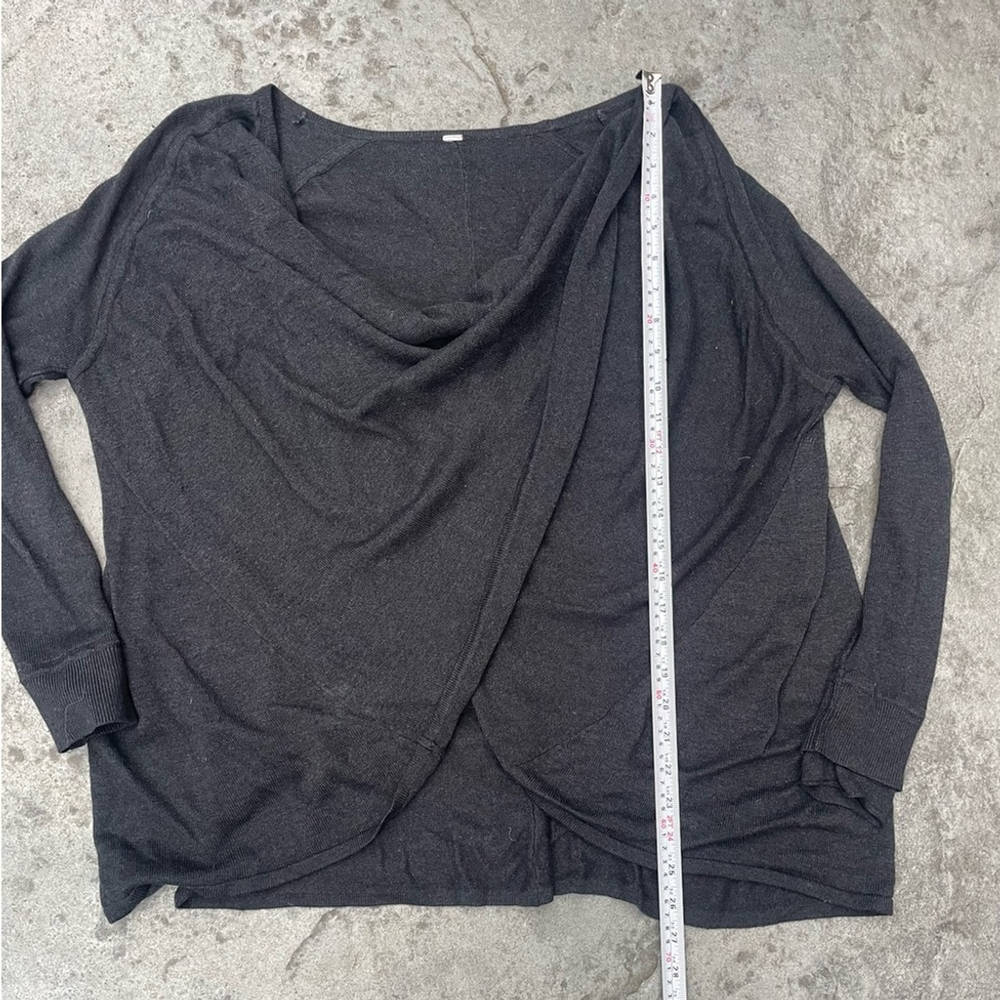 Lululemon Wrap Twist Front Long Sleeve Draped Back Sweater - Picture 5 of 5